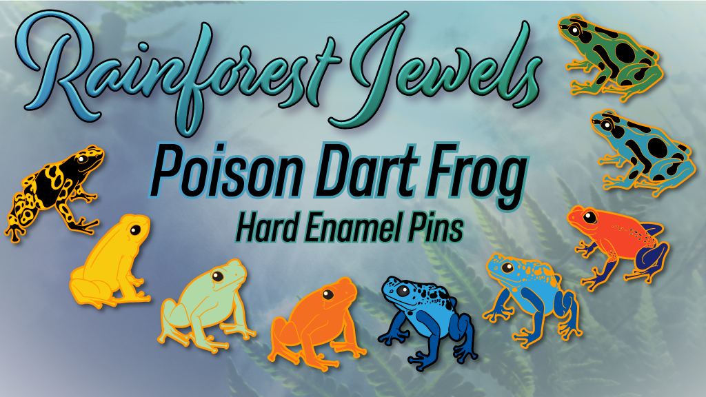 Rainforest Jewels: Poison Dart Frog Hard Enamel Pins & more