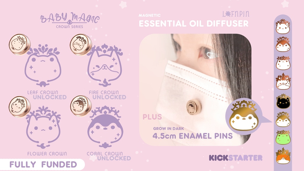 Crown Babies Diffusers and Enamel Pins