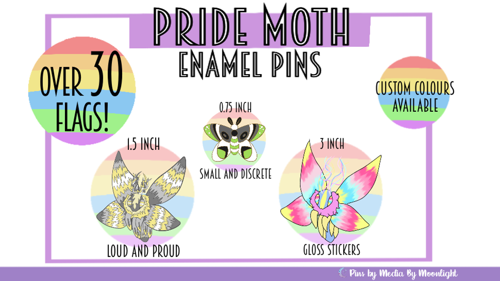 Queer LGBTQ+ Pride Moths - Enamel Pins [V2]