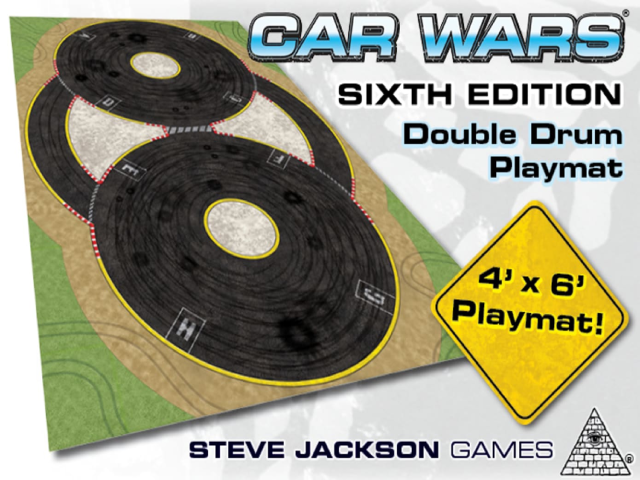 Car Wars Sixth Edition Double Drum Arena Playmat