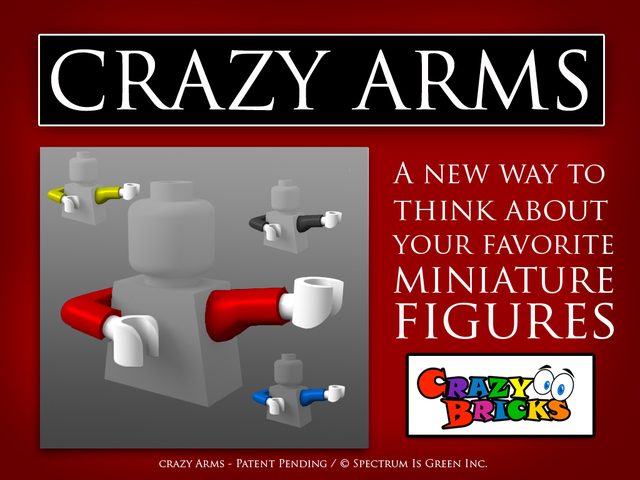 CRAZY ARMS © for your Miniature Brick Figures