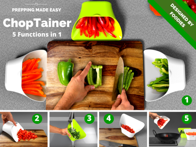 ChopTainer : The ultimate all-in-one cutting board companion