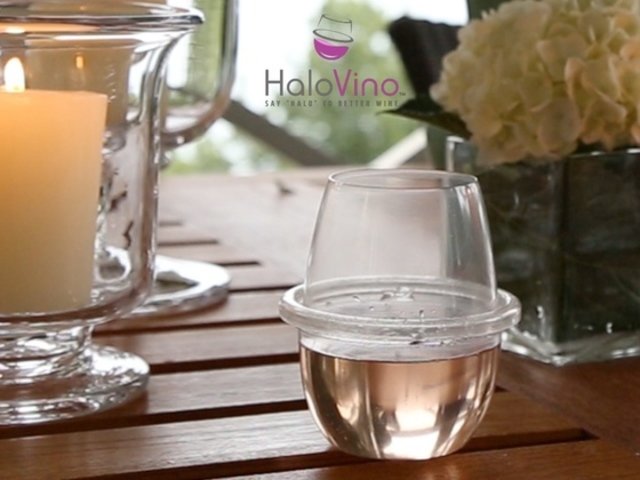 HaloVino: Shatterproof, Stackable, Stemless Wine Glass