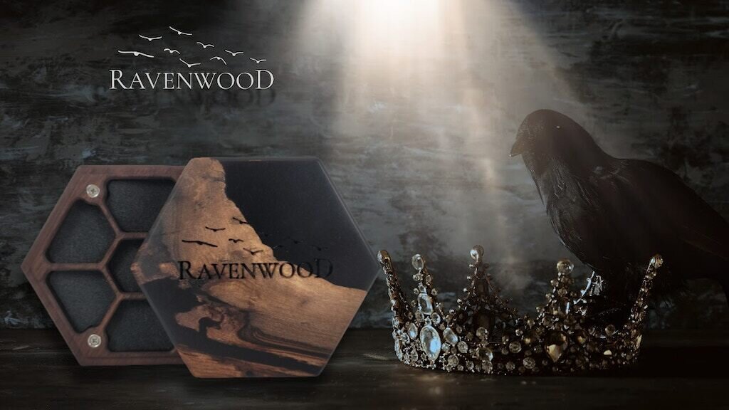 Live Edge & Resin Dice Vaults By Ravenwood