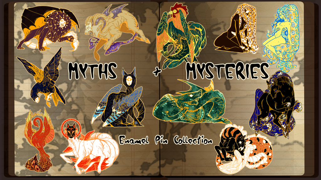 Myths and Mysteries: Enamel Pin Collection