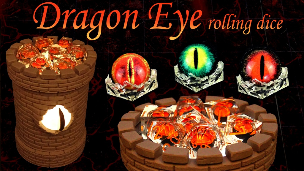 Dragon eye rolling dice