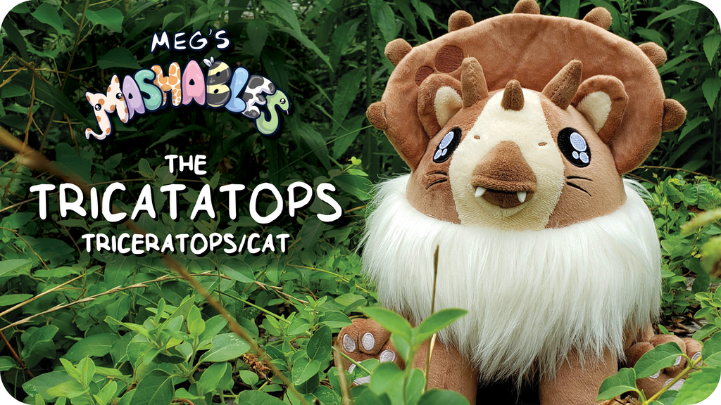 The Tricatatops: Triceratops/Cat Plush