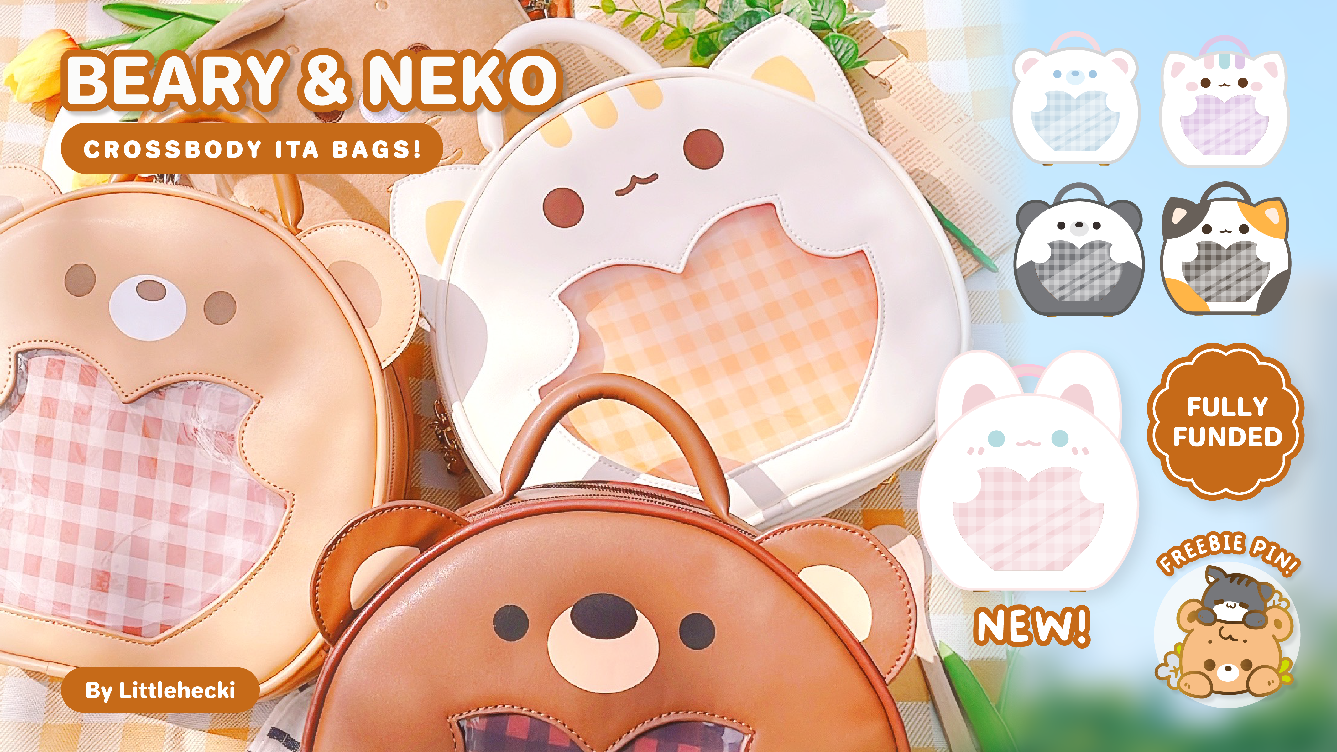 ✿ Beary and Neko: Ita Bags & Pins ✿