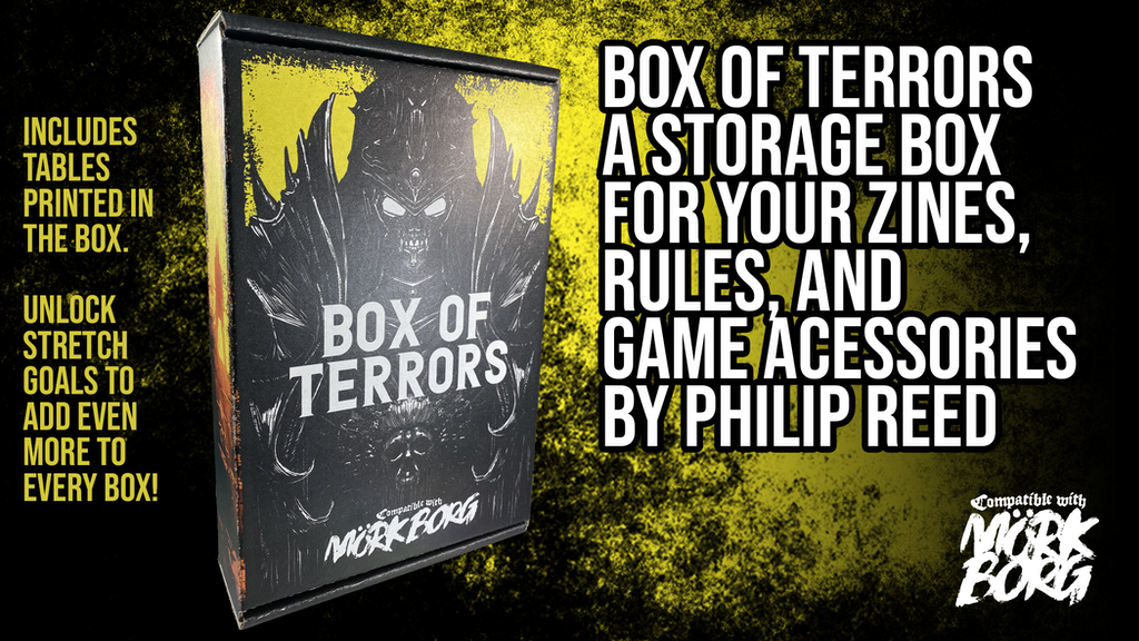 Box of Terrors, a third-party storage box for Mörk Borg