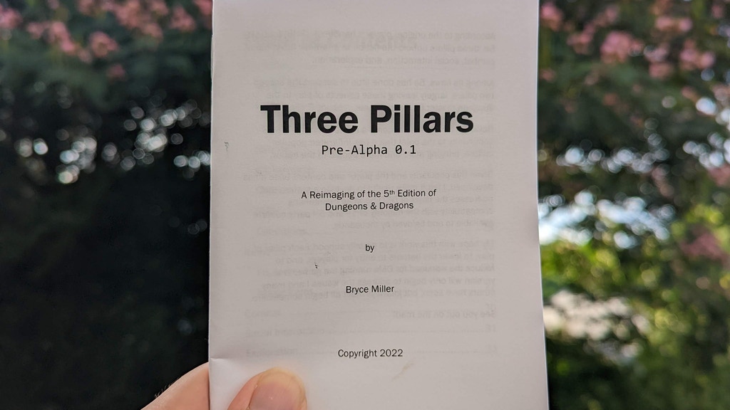 Three Pillars: A Reimaging of D&D 5e