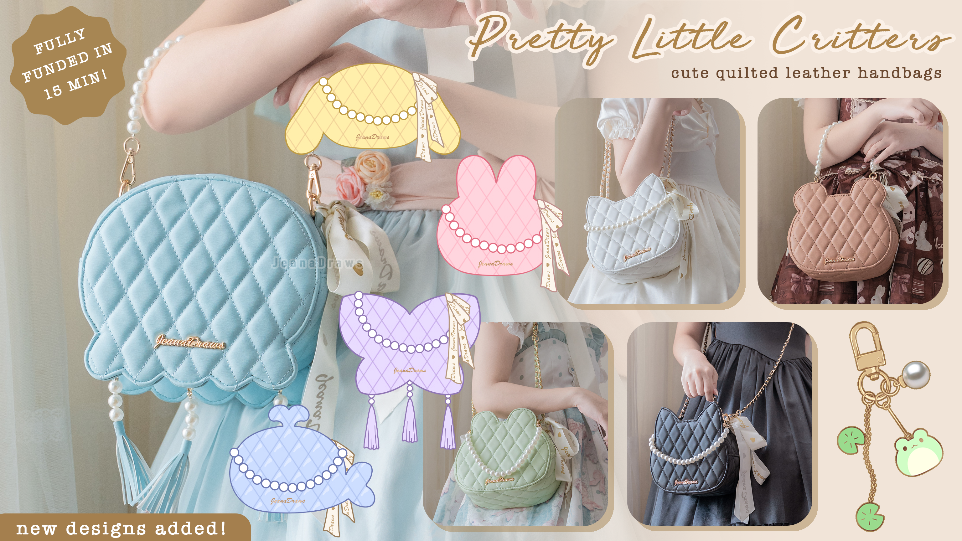 Pretty Little Critters | Elegant & Cute 3-Way Quilted Bags