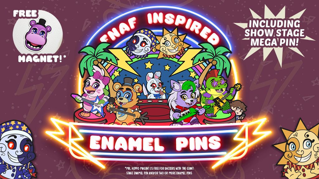 A Rockin' FNAF Inspired Enamel Pin Series