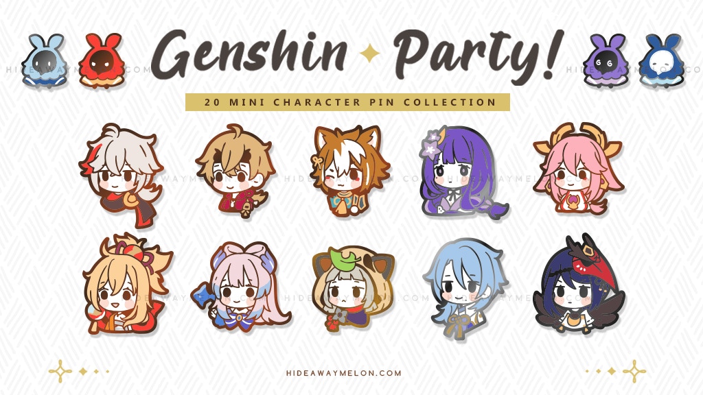 Genshin Chibi Enamel Pins II