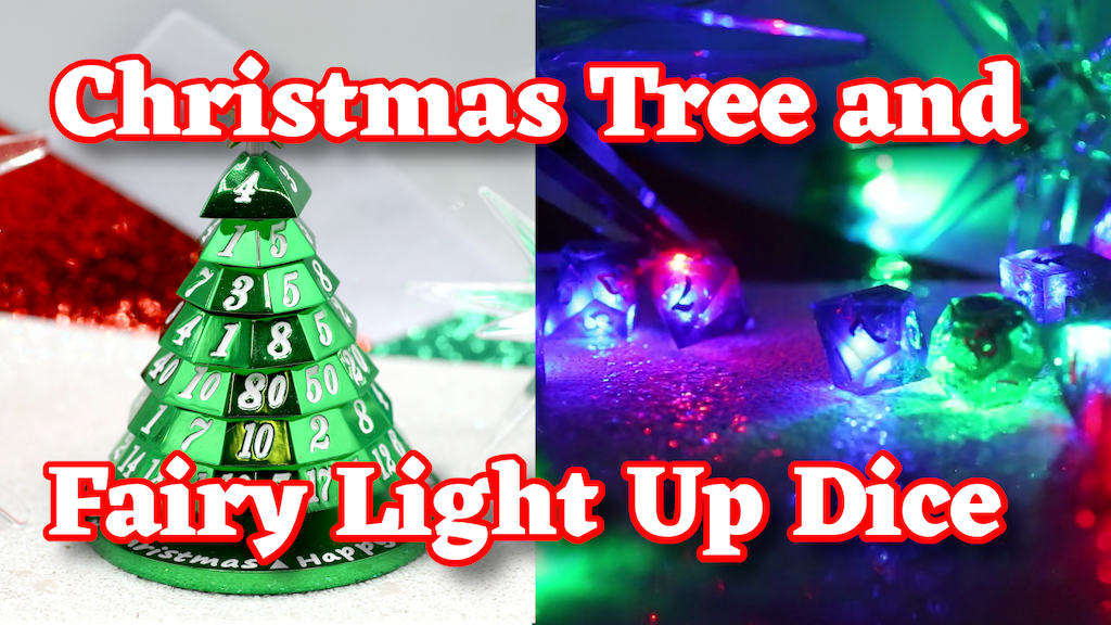 Christmas Tree Dice Set 2.0 and Light Up Sharp Edged Dice!