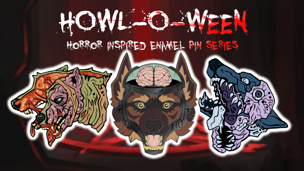 HOWL-O-WEEN | Horror Themed Enamel Pins