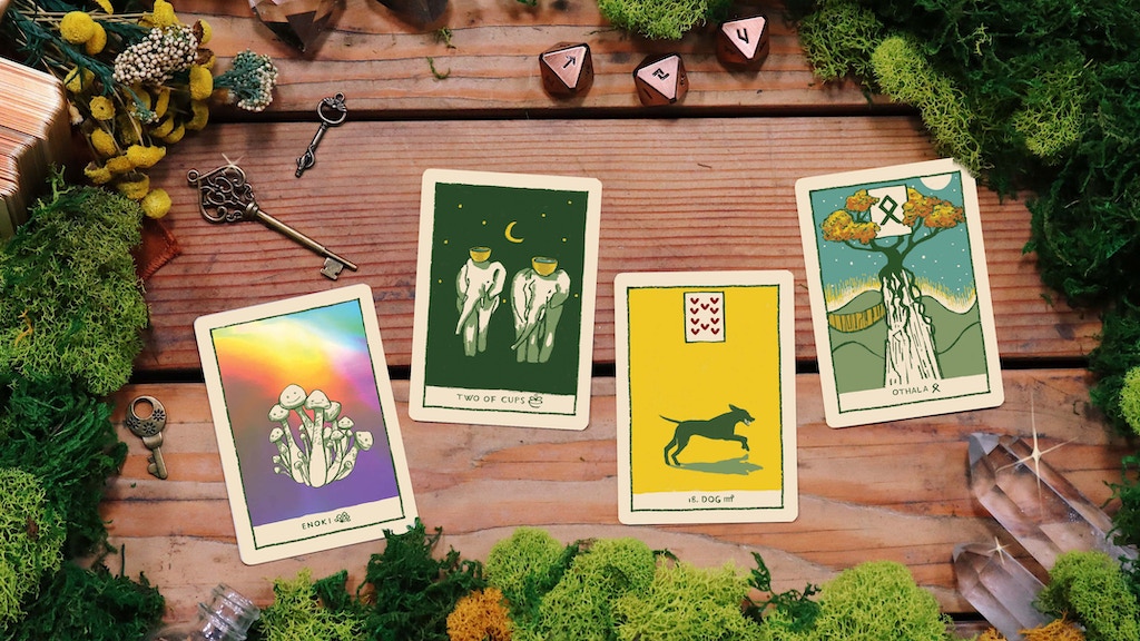 Green Glyphs Tarot, Runes, Oracle & Lenormand