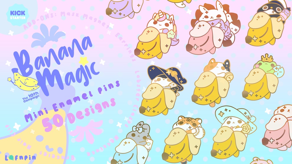 Banana Magic Mini Enamel Pins