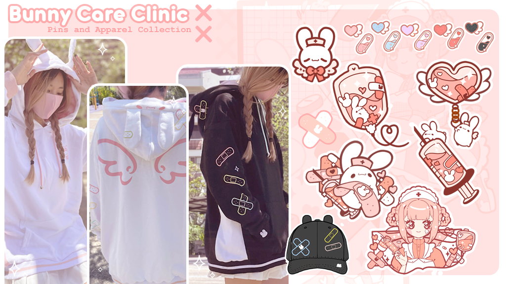 Bunny Care Clinic Pin and Apparel Collection