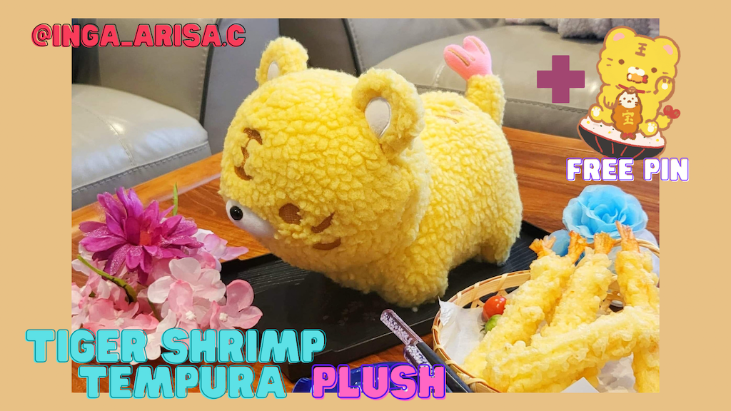 Tiger shrimp tempura plushie