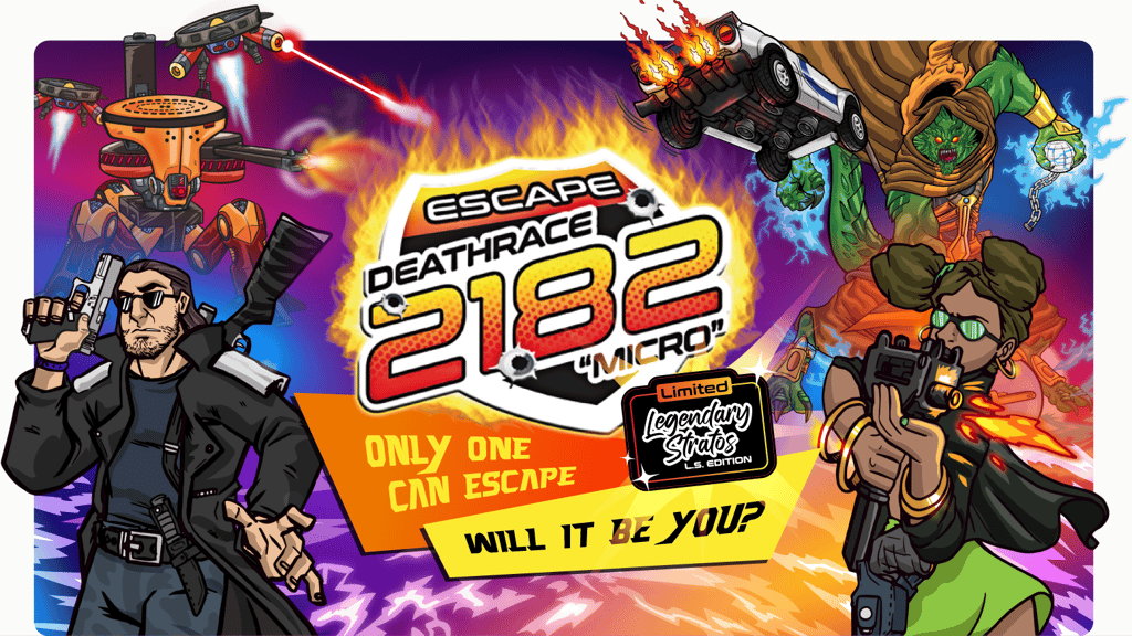 ESCAPE DEATHRACE 2182 "LS" BOARD GAME!