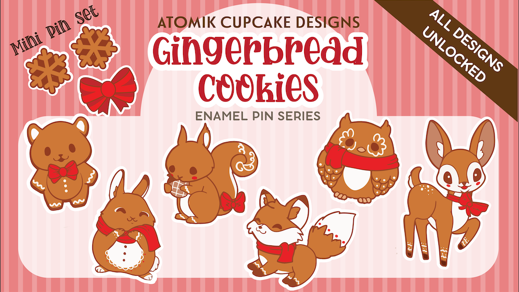 Gingerbread Cookies: A Kawaii Enamel Pin Series