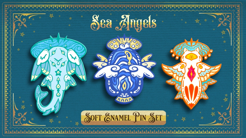 Biblically Accurate Sea Angel Enamel Pins