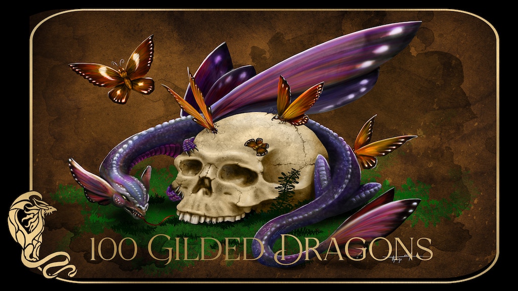 100 Gilded Dragons: Art zine, Art prints & Oracle cards!