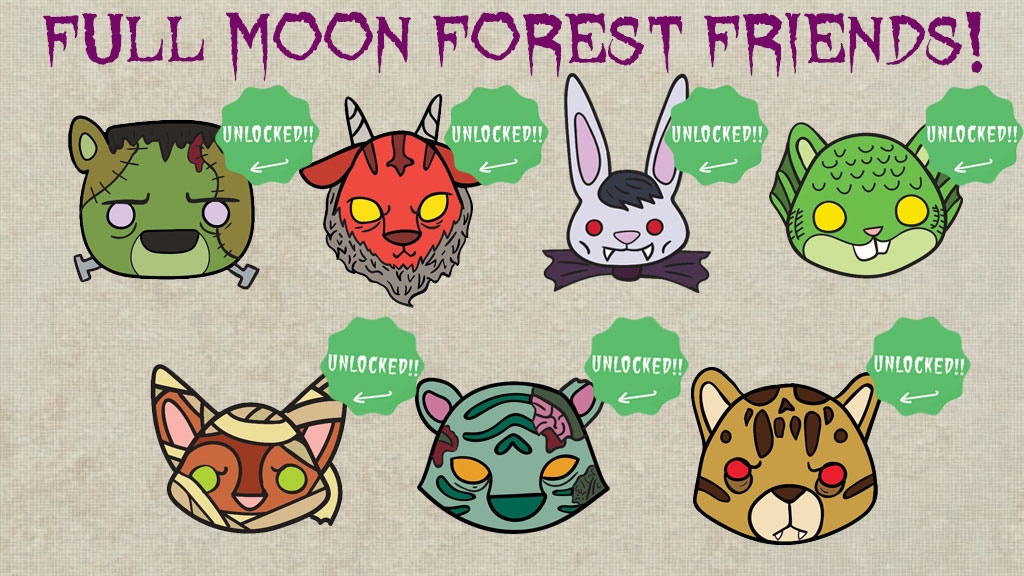 The Full Moon Forest Friends pin collection