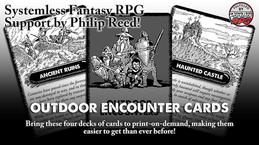 Outdoor Encounter Cards, Fantasy RPG Support by Philip Reed