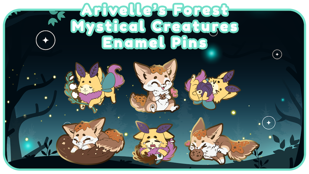 Arivelle's Forest Mystical Creatures Pins