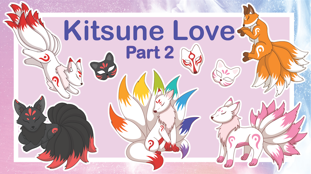 Kitsune Love Enamel Pins Part 2