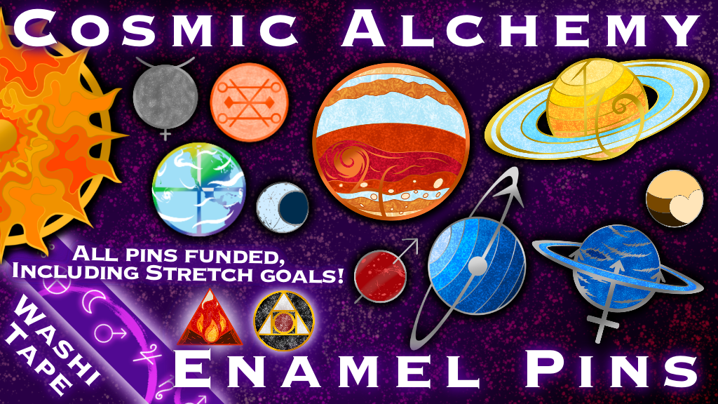 Cosmic Alchemy: An Enamel Pin Series