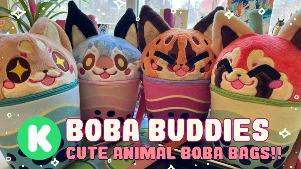 Boba Buddies: cute animal bubble tea shoulder bags