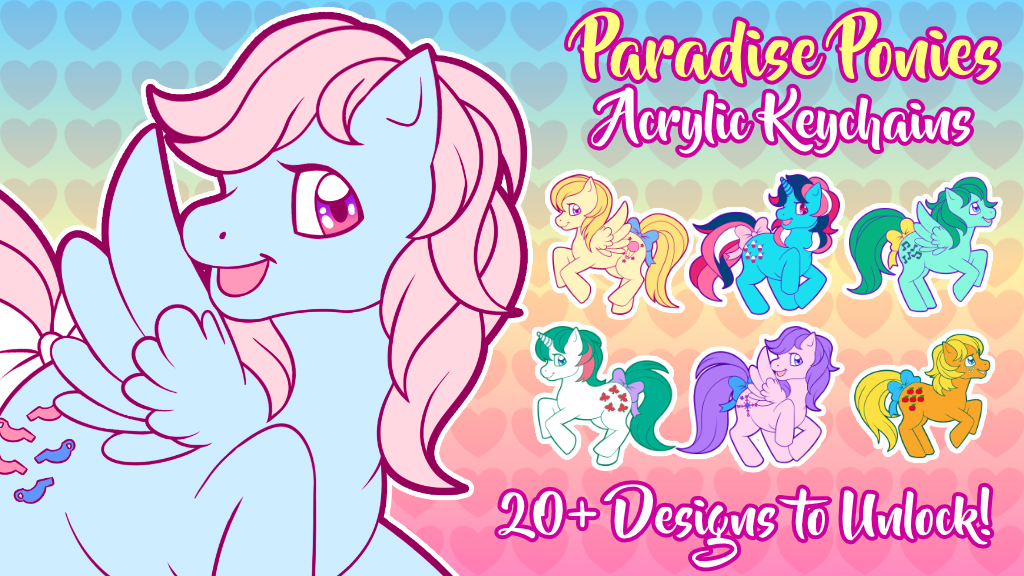 Paradise Ponies: Acrylic Keychains