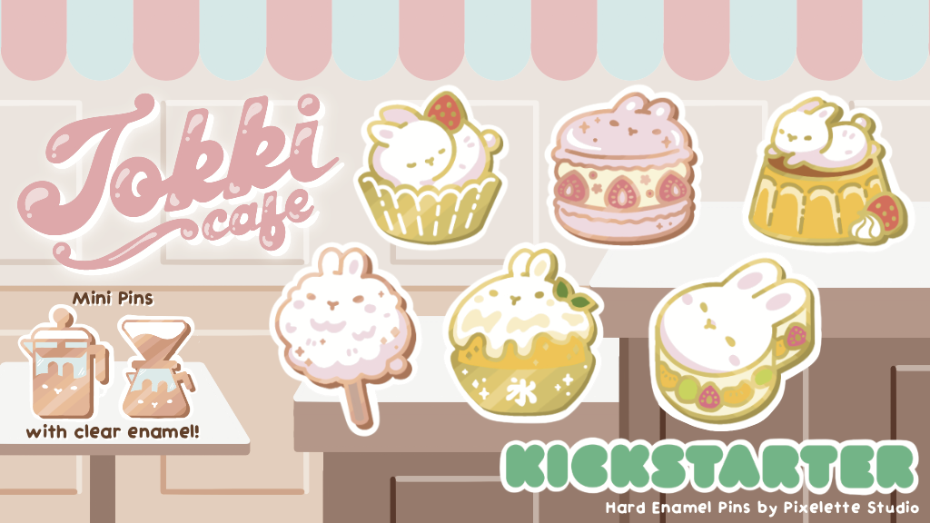 Tokki Cafe Enamel Pin Collection