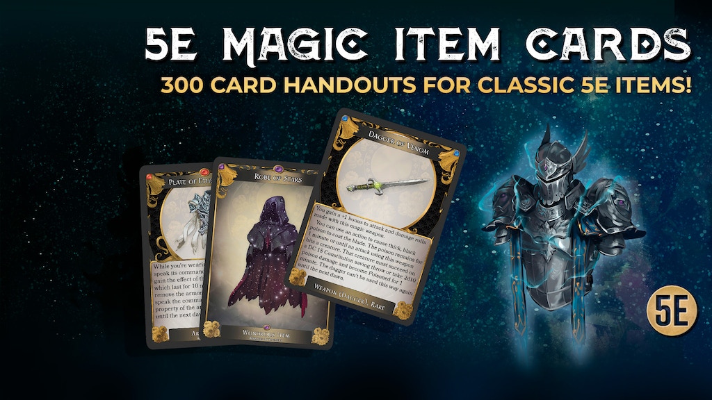 5E Magic Item Cards – handouts for all classic 5E items!