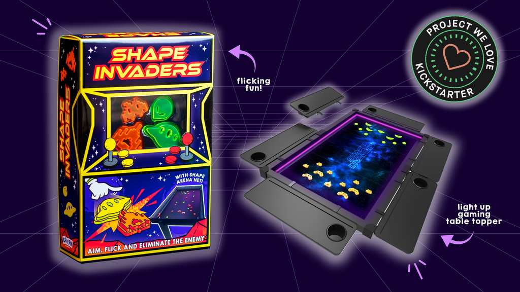 Shape Invaders & Gaming Table Topper: Light Up Games Night!