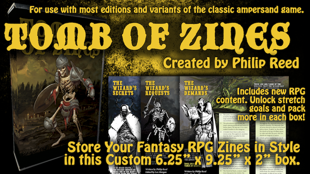 Tomb of Zines, a Storage Box for your Fantasy RPG Zines