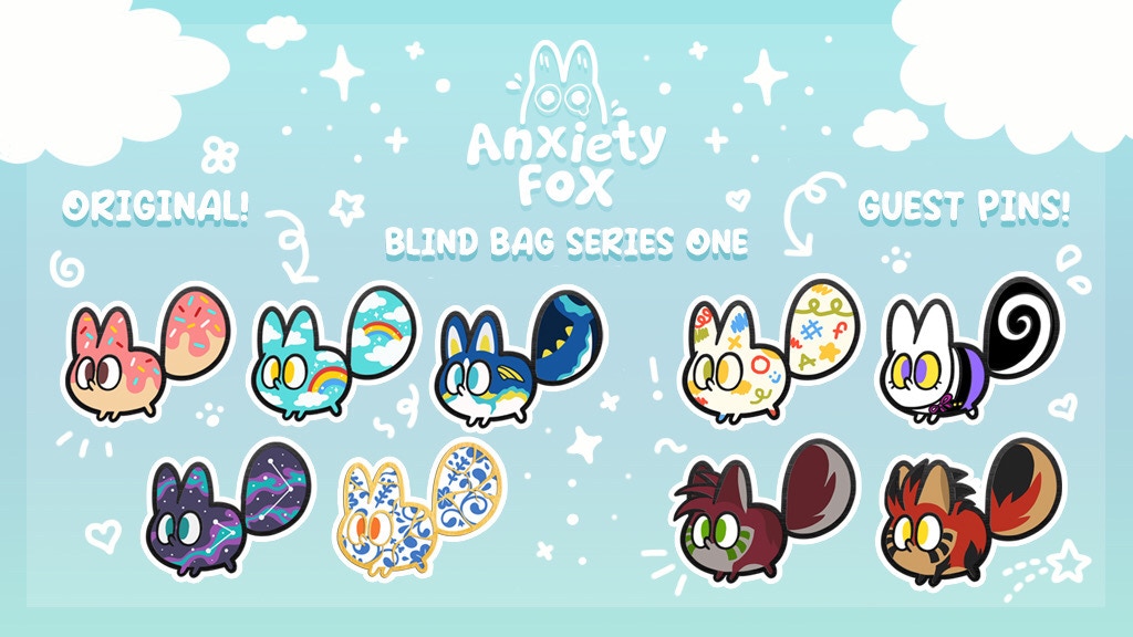 Anxiety Fox Blind Bag Series!