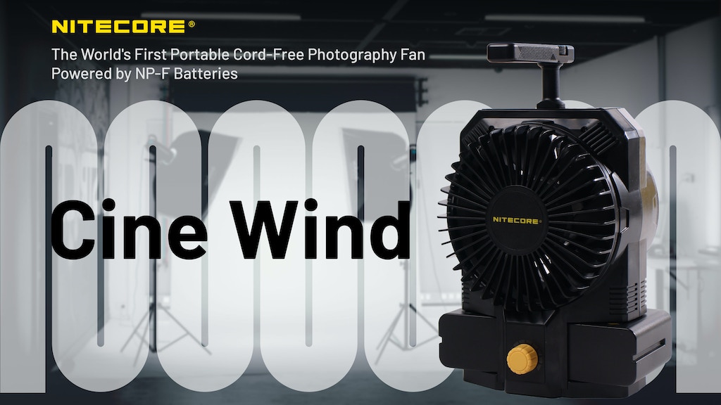 Nitecore:Cord-Free Photography Fan Powered by NP-F Batteries