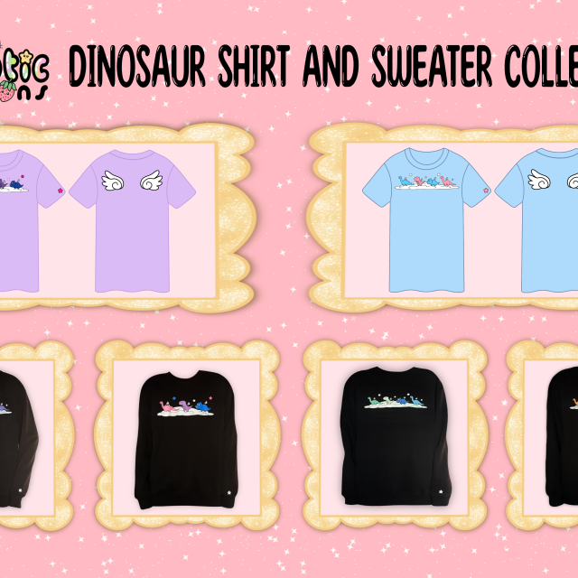 dreamy dinosaur shirts and sweaters!