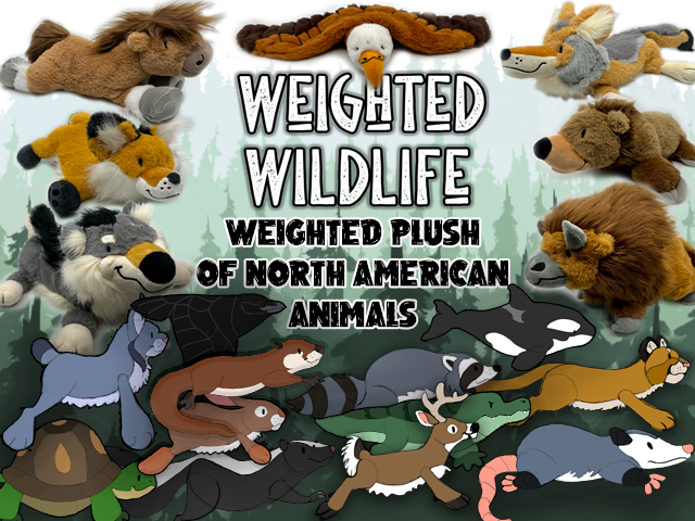 "Weighted Wildlife" Animal Weighted Plush Series