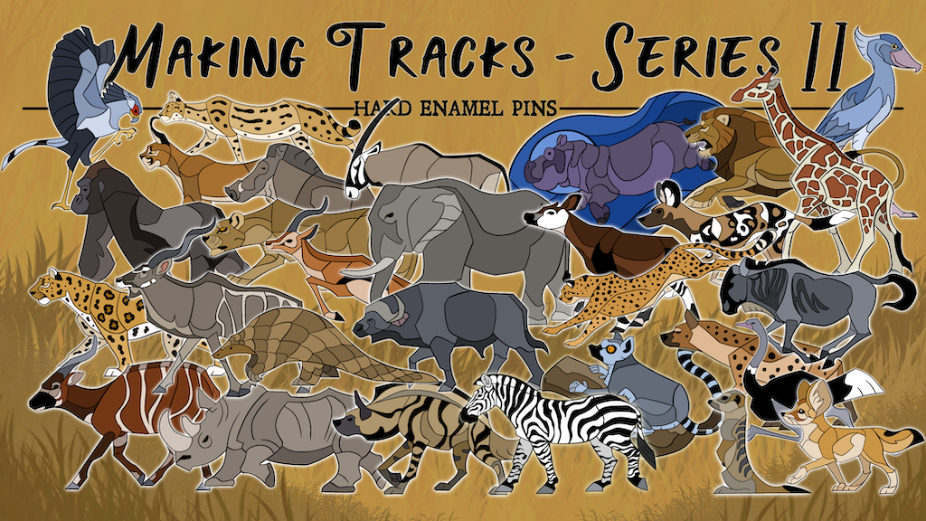 'Making Tracks' Part II - African Animals Enamel Pin Series