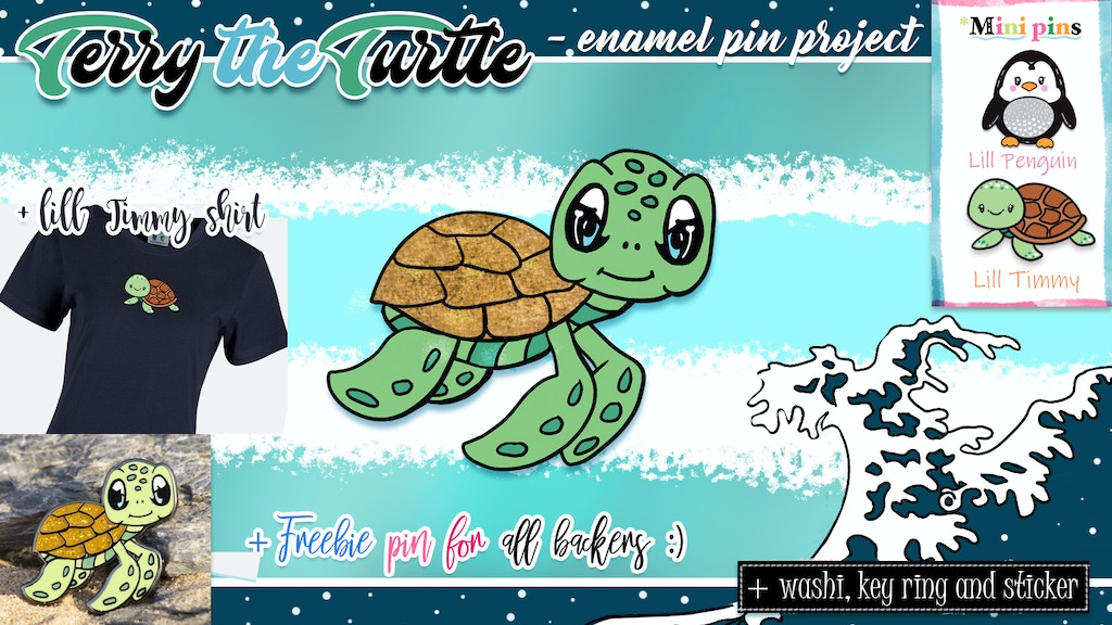 Terry the Turtle Enamel Pin Project