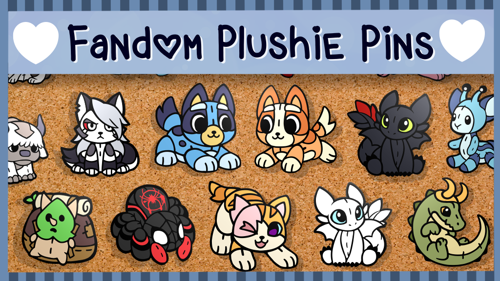 Fandom Plushie Hard Enamel Pins :: Part 3