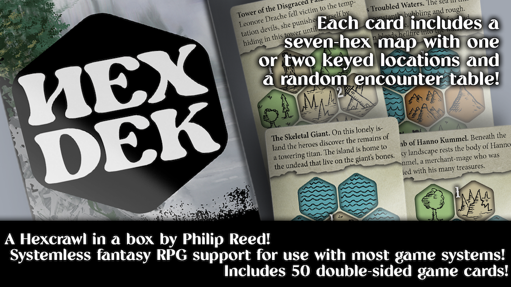 Hex Dek, Systemless Fantasy RPG Hexcrawl Cards