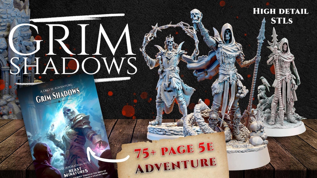 Grim Shadows: 3D Printable Miniatures for Epic Tabletop Game