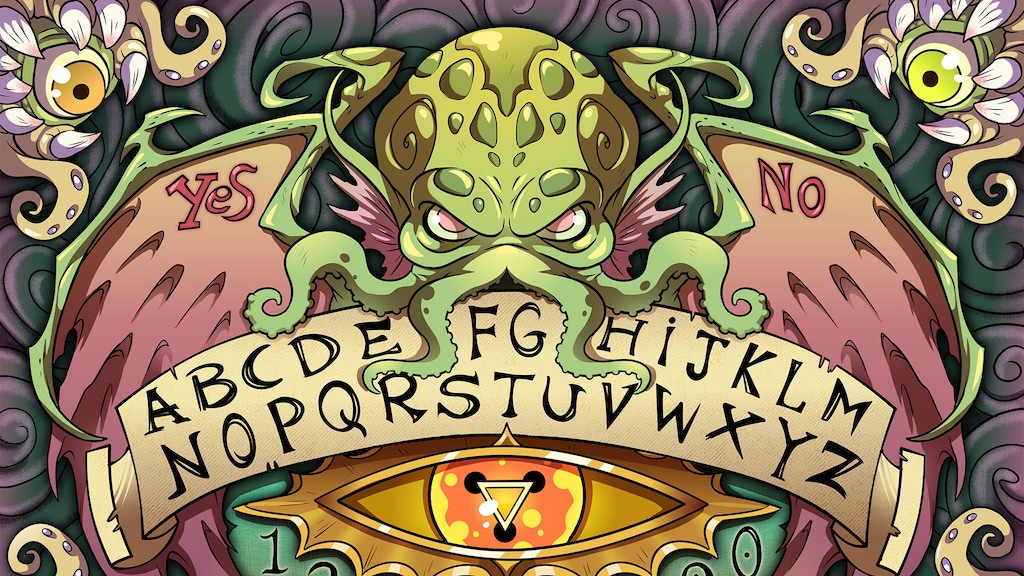 Witchulhu! Awesome Cthulhu Ouija with planchette & Tarot