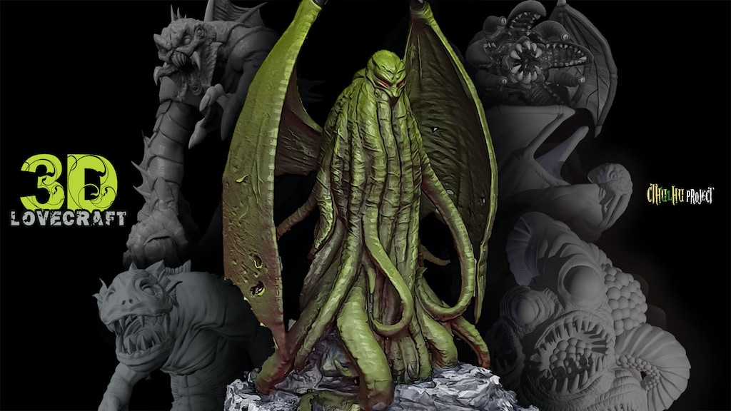 3D Lovecraft Collection: Cthulhu STL & Physical Miniatures