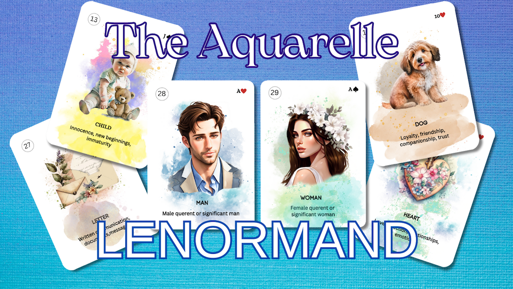 The Aquarelle Lenormand Oracle, can use with Tarot Cards